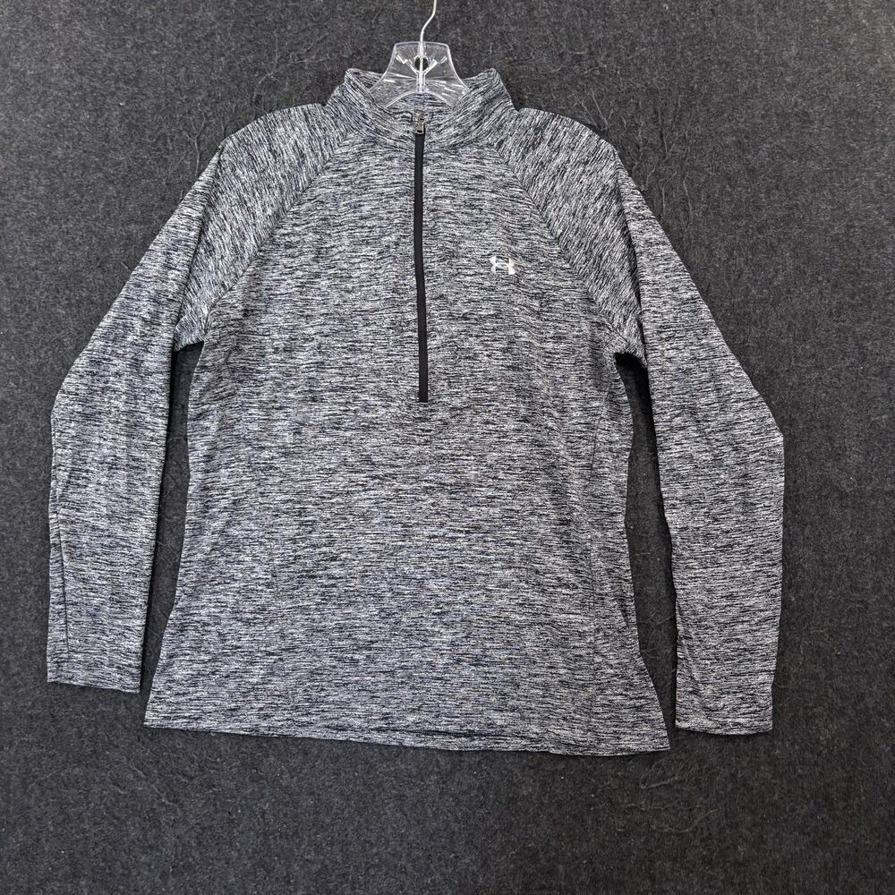 Under Armour Tech Twist Pullover Women's XL Heather Gray 1/4 Zip Training Shirt